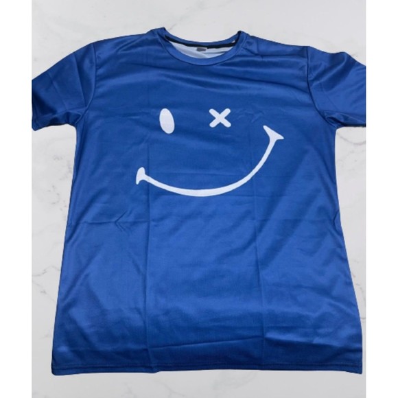 Summer Trend New Smiling Face 3D Printing Men's T-Shirt Round Neck Hip-Hop Sport - Picture 8 of 8